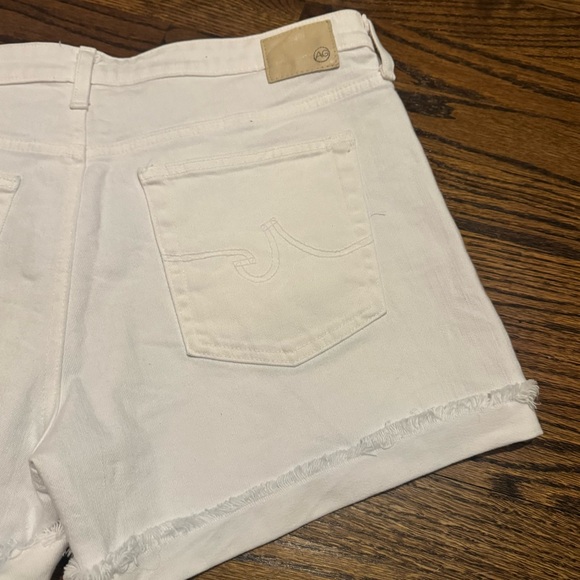 AG The Hailey Ex-Boyfriend Roll-Up Cuff Short 30R Optic White - Picture 10 of 16